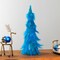 Northlight Small Two-Tone Layered Feathers Cone Tree Christmas Decoration - 16" - Turquoise